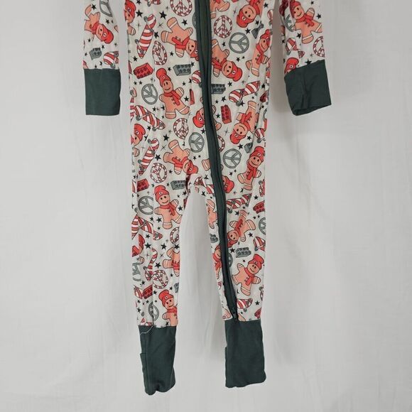 Gingerbread Peace Sign Lego Skateboard Baby Size 18-24 M Bamboo Like Sleeper - Picture 2 of 7